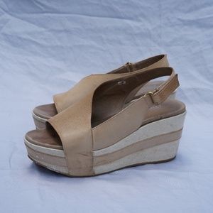 Antelope Slingback Platform Wedges in Make Up